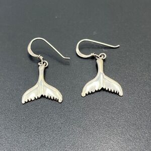 Outer Bank Signed Sterling Silver
Whale Tail Earrings Vintage‎ 2000
925 Nautical